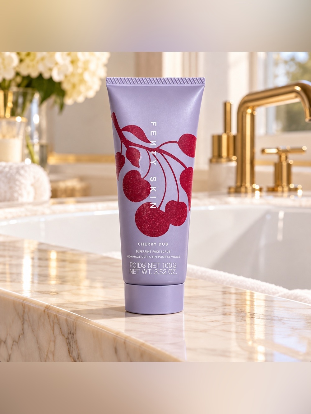 🍒 Fenty Skin Cherry Dub Superfine Face Scrub Full Size 3.52 oz 100g NEW SEALED